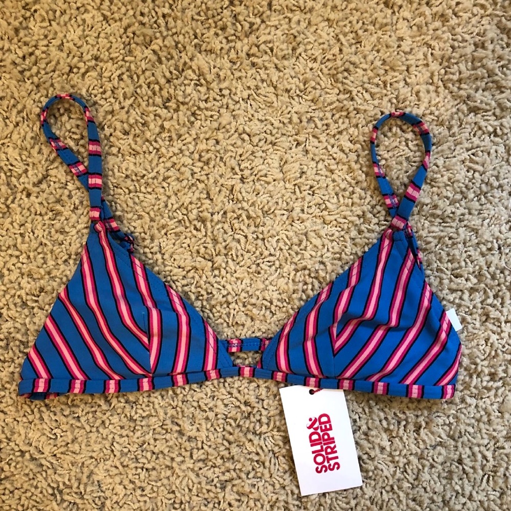 Solid & Striped Bikini Top